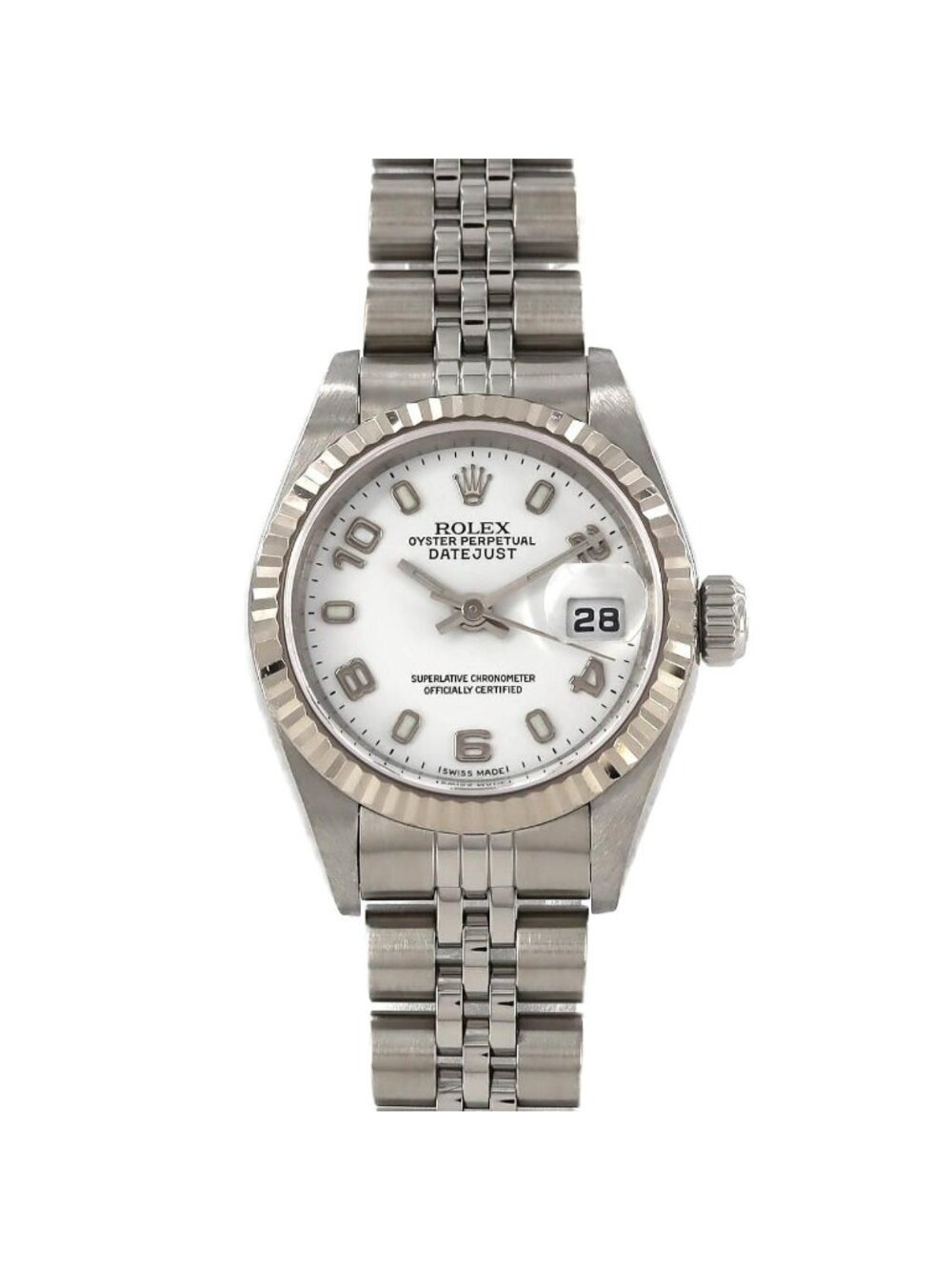 Rolex Datejust Stainless Steel White Gold Automatic Watch